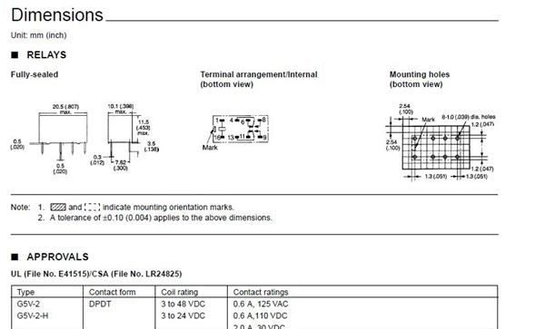 欧姆龙G5V-2-H1-12V，G5V-2-H1-12VDC，G5V-2-H1-DC12V继电器