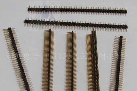 供应国产环保1.27间距黑色塑胶单排弯针