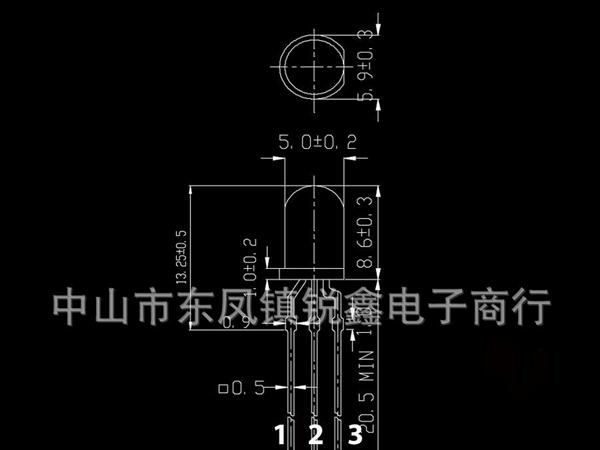 供应优质F5mm圆头透明三脚红绿双色共阴 红绿共阳LED发光二极管