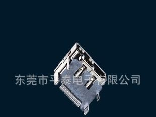 HDMI连接器 HDMI母座连接器 SMT贴板式铜壳镀镍