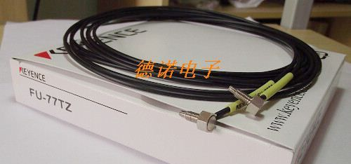 全新基恩士垂直角对射型光纤传感器FU-77TZ/M4螺纹2米线长