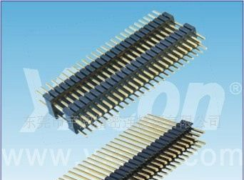 1.27*2.54mm 间距 双排排针 180度