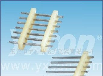 3.96mm排针 单排 180度 自然色（米黄色）