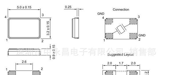 贴片晶振32MHZ  32.000MHZ     5*3.2