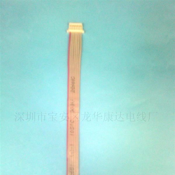 供应2651 28AWG  7P-7P红边灰排1.0端子线