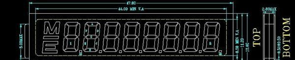 大量供应47*13 普通8位计算器LCD