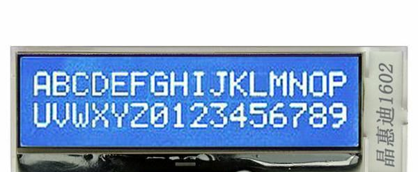 供应lcd显示模块/16X2/字符点阵/lcd/JHM1602-G01BOW-B