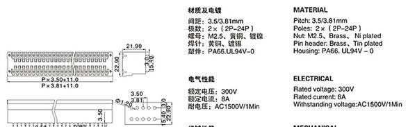 供应威德米勒2EDGVHM-3.5/3.81插拔式接线端子台