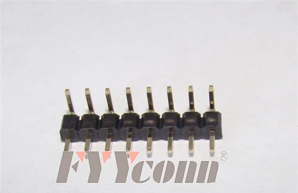 排针2.54 1*8PIN  弯针90° 镀金