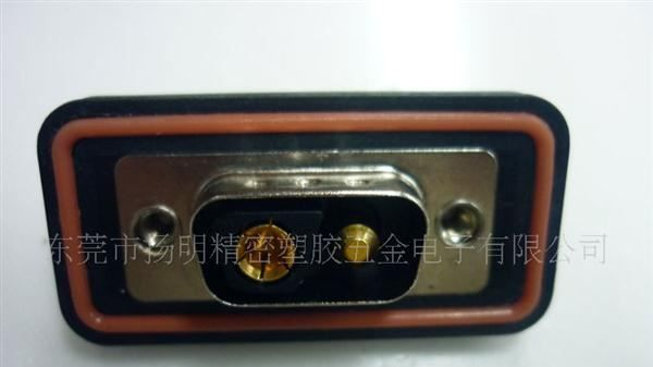 供应防水d-sub连接器 大电流2V2公焊线式防水连接器 IP68