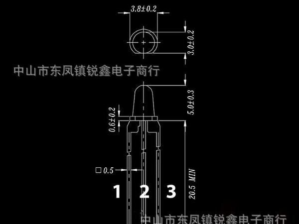 【优势供应】F3mm红蓝三脚双色 共阴极 LED双色灯
