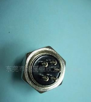 生产锌合金：4PIN航空插头