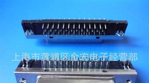 台湾产伺服器接口 SCSI连接器 50针母头90度插座 针孔式