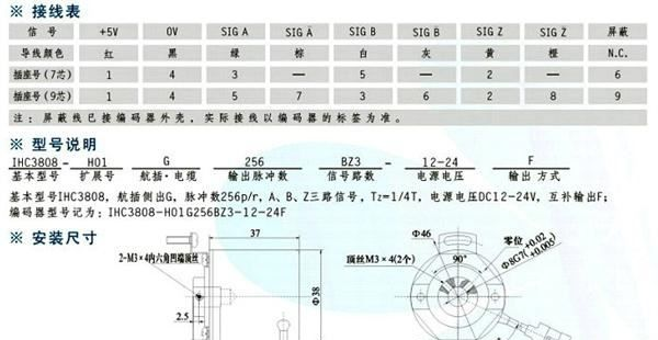 海德中空轴编码器  半空心轴编码器 IHC3808-001G-1024BZ1-5L