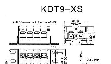 供应天地纳源KDT9-XS 导轨式接线端子