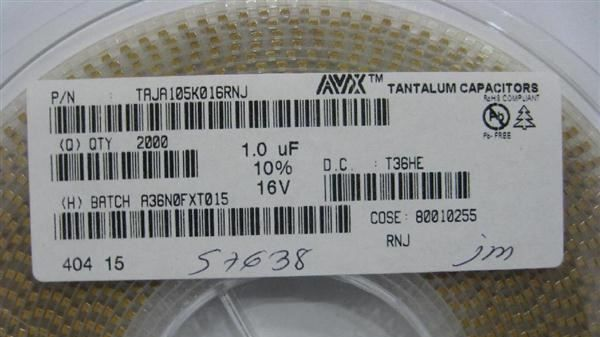 TAJA105K016RNJ贴片钽电容