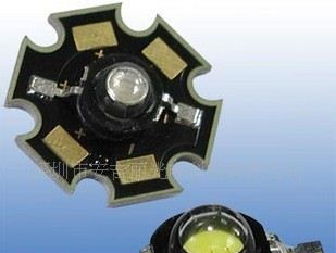 LED 厂家直销型1W大功率红光/平头白架联胜晶片圆形透镜封装灯珠