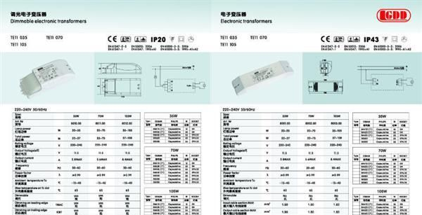 供应优质宁波|LGDD12V/24V低压卤素灯用可调光电子变压器