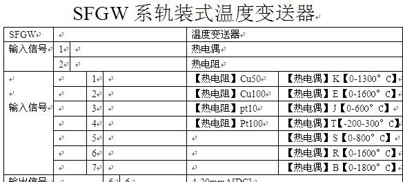 供应 百特SFGW-1/2 温度变送器 百特工控 SFGW2166D 说明书 厂家