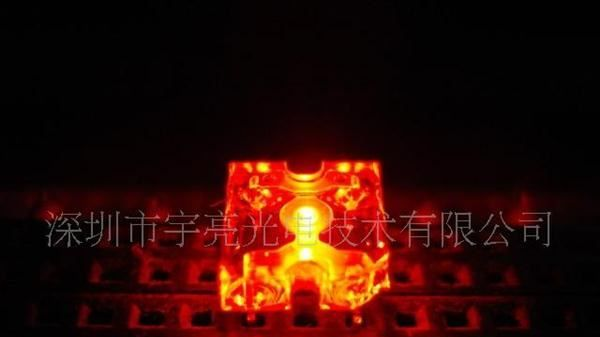 现货供应LED平头食人鱼红色（晶元12MIL反电极芯片封装）