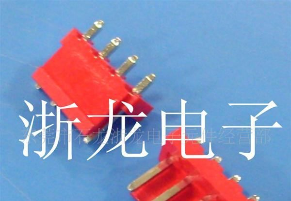供应VH3.96mm-4A红色直针座，180度条形连接器,接插件,有现货供应