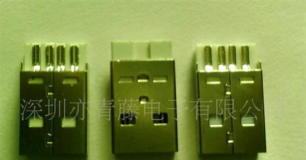 USB连接器 USBAM插头 AM短体铁针