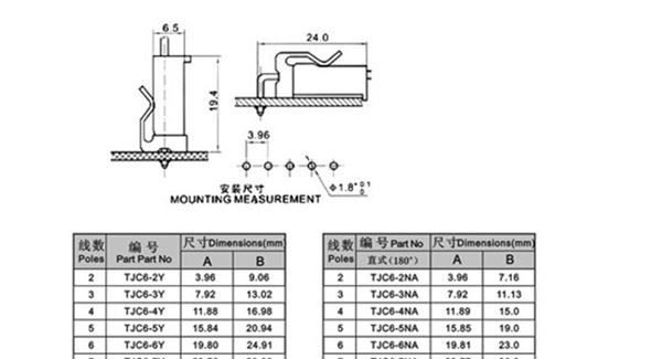 厂家直销连接器 5195、5196-3.96mm-间距条形连接器 接插件