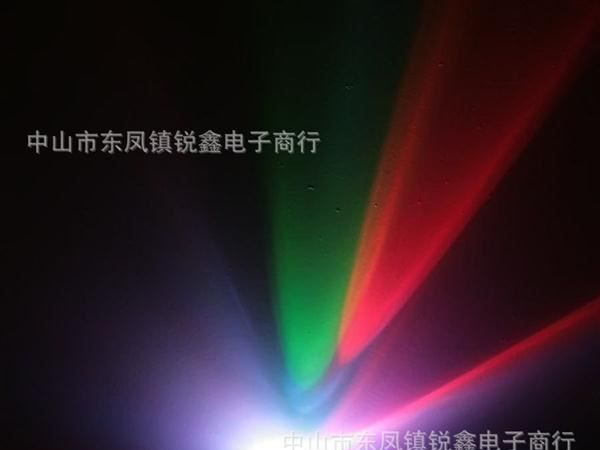 供应3mm圆头七彩慢闪LED灯珠七彩LED发光二极管