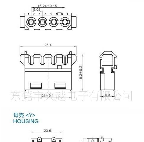 大4P间距条形连接器