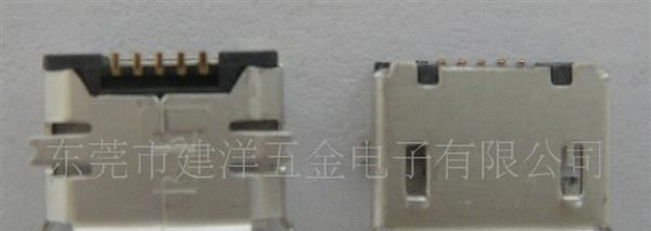 厂家低价直销USB连接器 供应MICRO USB 5P B TYPE SMT