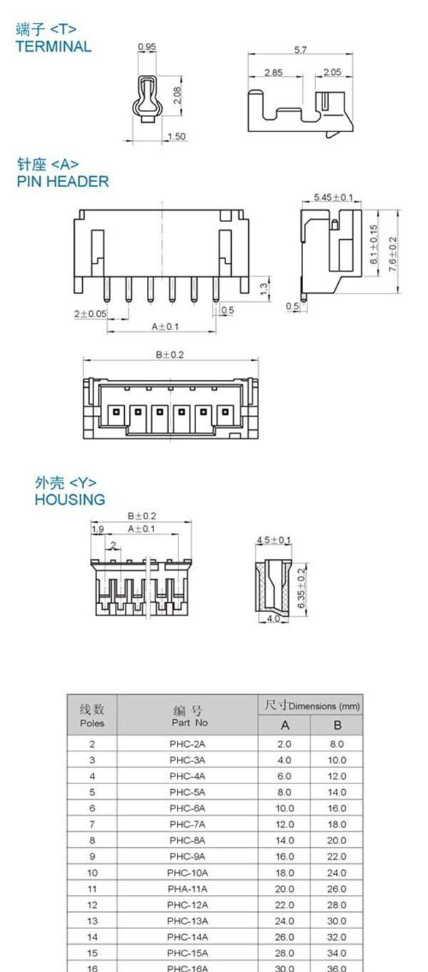 供应PHC条形连接器/塑料接插件