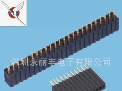 1.27mmX2.54mm间距 塑高8.5 单排 直插排母