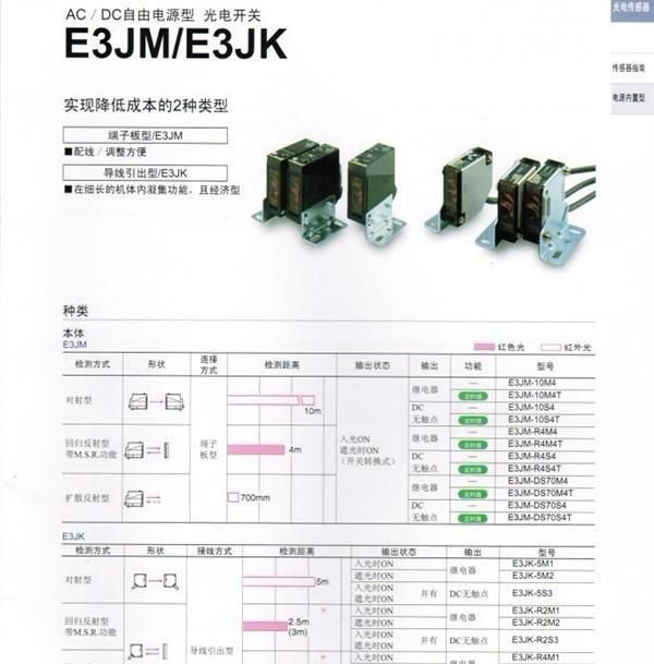 供应欧姆龙OMRON光电开关E3JK-5M1