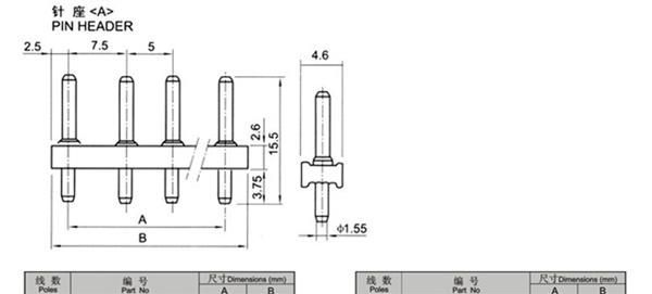 厂家直销连接器 TJC2-7.5-5.0mm间距条形连接器 接插件