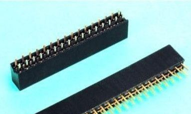 2.00mm双排母座 加塑胶180度排母