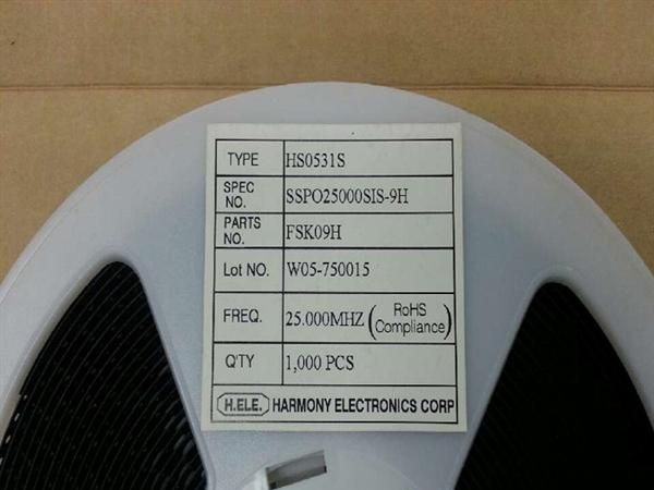 批发 原装HELE晶体 振荡器 有源晶振 贴片晶振SMD5032 25MHZ
