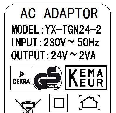 GS CE IP20 室内 2VA 变压器 ADAPTOR
