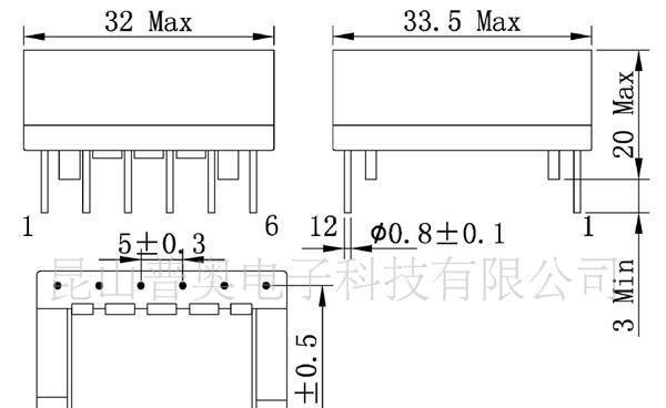 供应UL认证/EFD30高频电子变压器