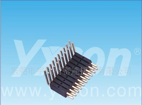 供应1.27mm 排针 双排 90度 单塑/多塑