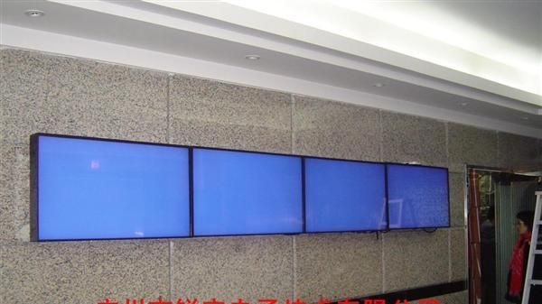 公司LOGO展示屏，前台大屏幕，一行四列