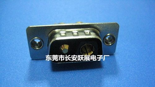 D-SUB 车针大电流 3W3 公座 后铆空心螺母 焊线式 电子连接器
