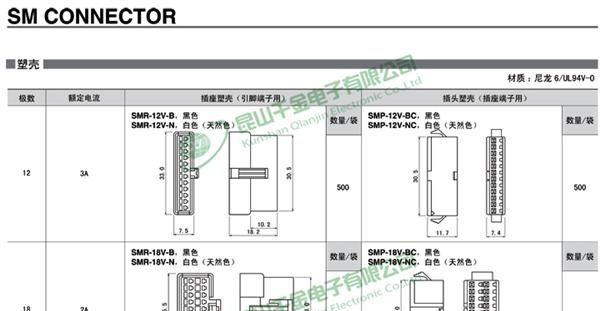 千金电子 JST原厂 线对线连接器 空中对接 塑壳胶壳SMR-10V-B