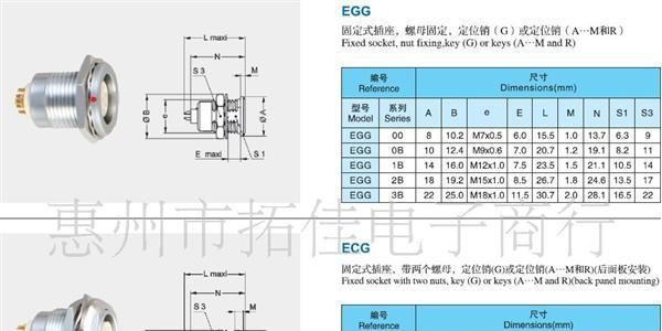 B系列推拉自锁连接器 圆形连接器 精密连接器