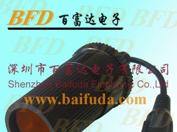 供应汽车点烟器插座带DC插母座，车载连接器，车充线，点烟器插座