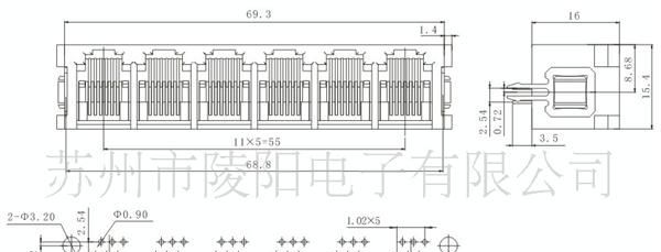 RJ45连接器SC230-5225 6P 1×6