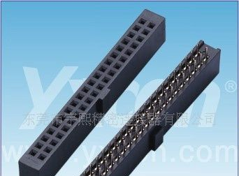 2.54mm排母 双排 180度 Y端 带防呆凸点