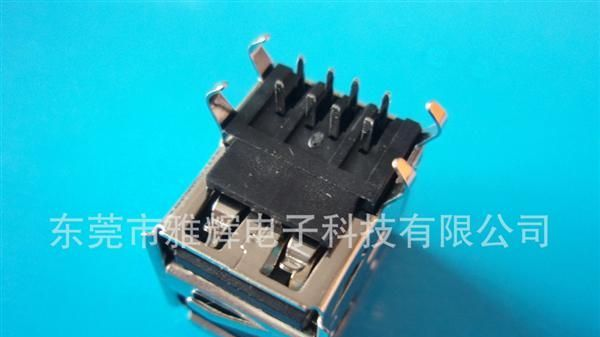 USB AF 90度双层带弹插板/连接器