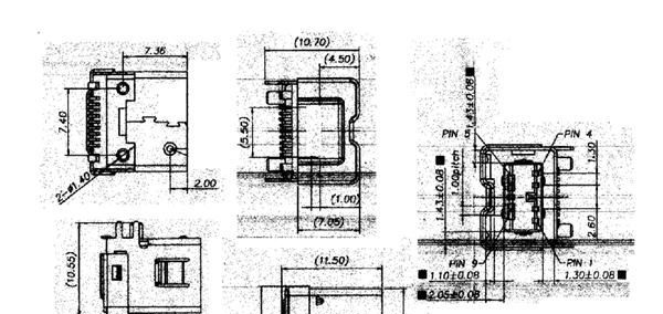 USB插座 1394插座 9P/F贴片平脚