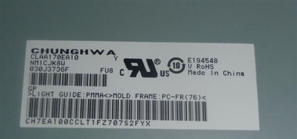 中华17寸液晶屏  CLAA170EA10