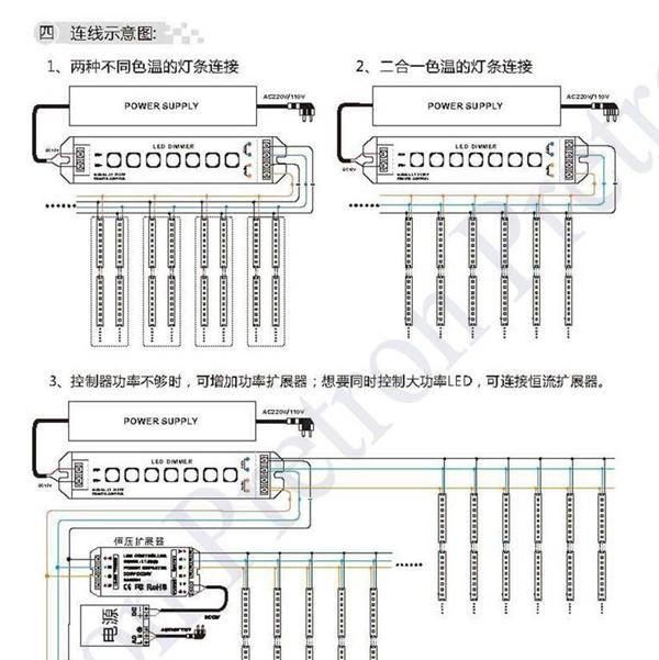 5A多功能LED色温控制器 遥控距离100m 功率: 120W/240W(12V/24V)